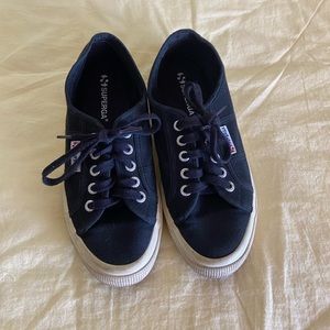 Black Superga sneakers